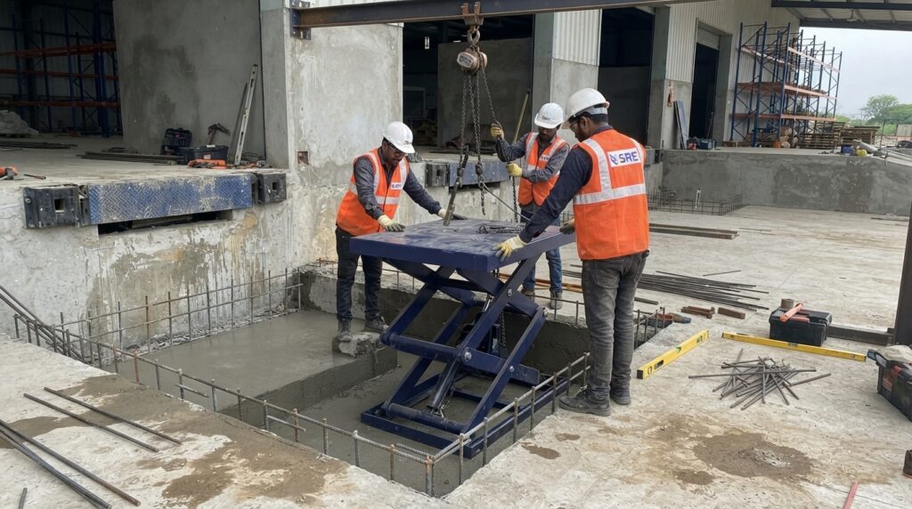pit mounted scissor lift factory