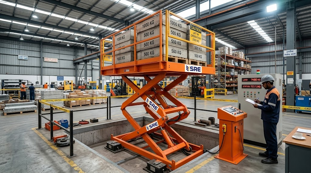 Scissor lift load testing