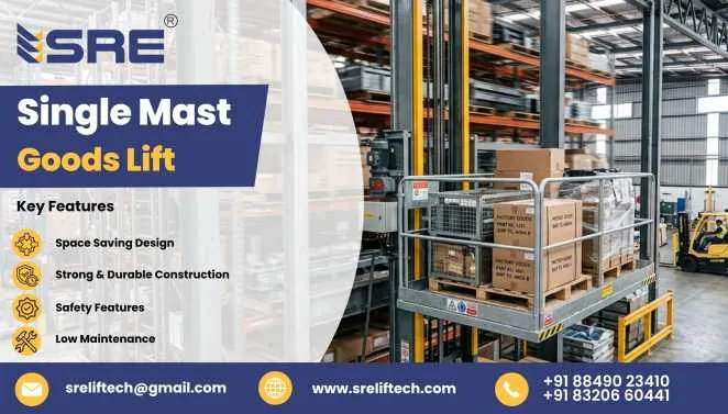 Singel Mast Goods Lifts Work And Guide